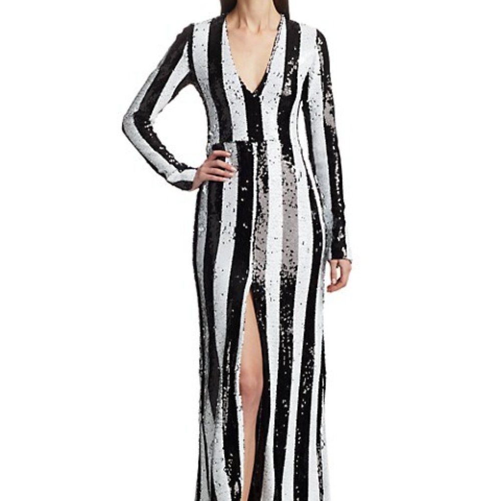 Rotate Birger Christensen Hillary Stripe Gown